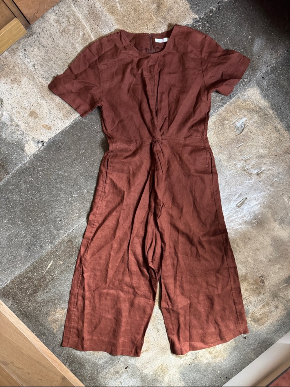 Shaina Mote Verana Linen Wide Leg Jumpsuit Size 2 I LA Designer - Picture 4 of 13